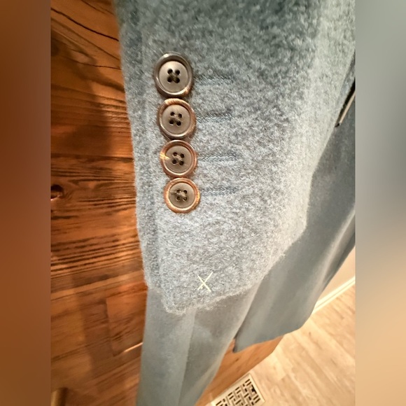 Todd Snyder Light Blue Double-Breasted Light Boucle Italian Wool Overcoat NWT - Picture 4 of 12